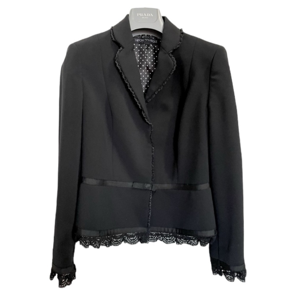 Nipon Boutique Nipon Black Jackets Blazer Business‎ Attire Laces Ocasion SIZE 6